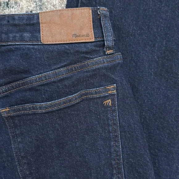 Madewell Women's Straight Leg Jeans - Dark Blue - Picture 6 of 8